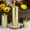 GOLD 9" tall Round Pillar Unscented Candle Wedding Home Centerpiece